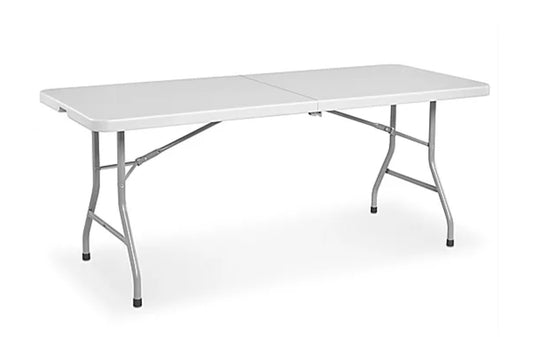 6ft x 30" Folding Table (White) 4-6 HR Rental