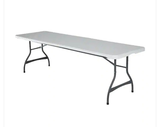 8ft x 30" Folding Table (White) 4-6 HR Rental